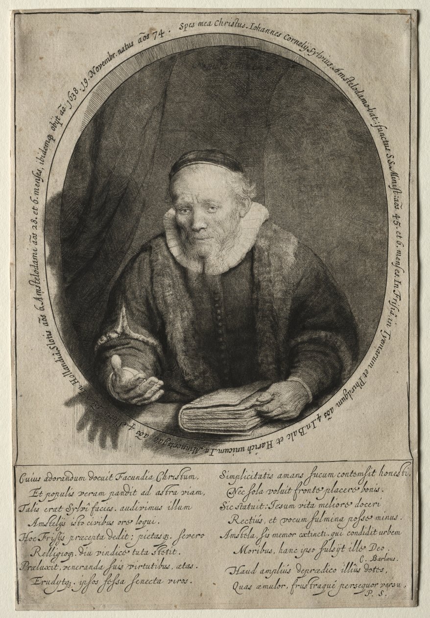 Jan Cornelis Sylvius, kazatel od Rembrandt van Rijn