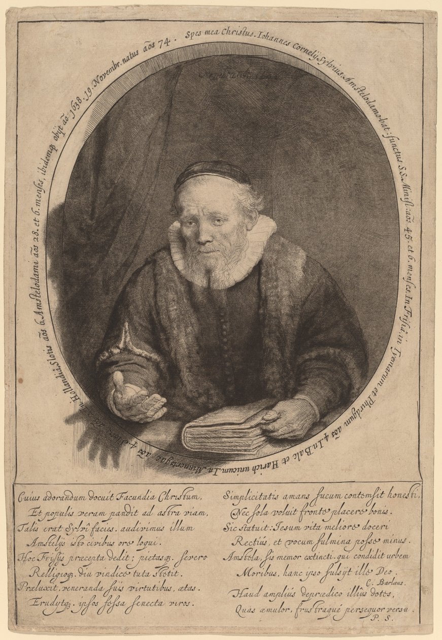 Jan Cornelisz. Sylvius od Rembrandt van Rijn
