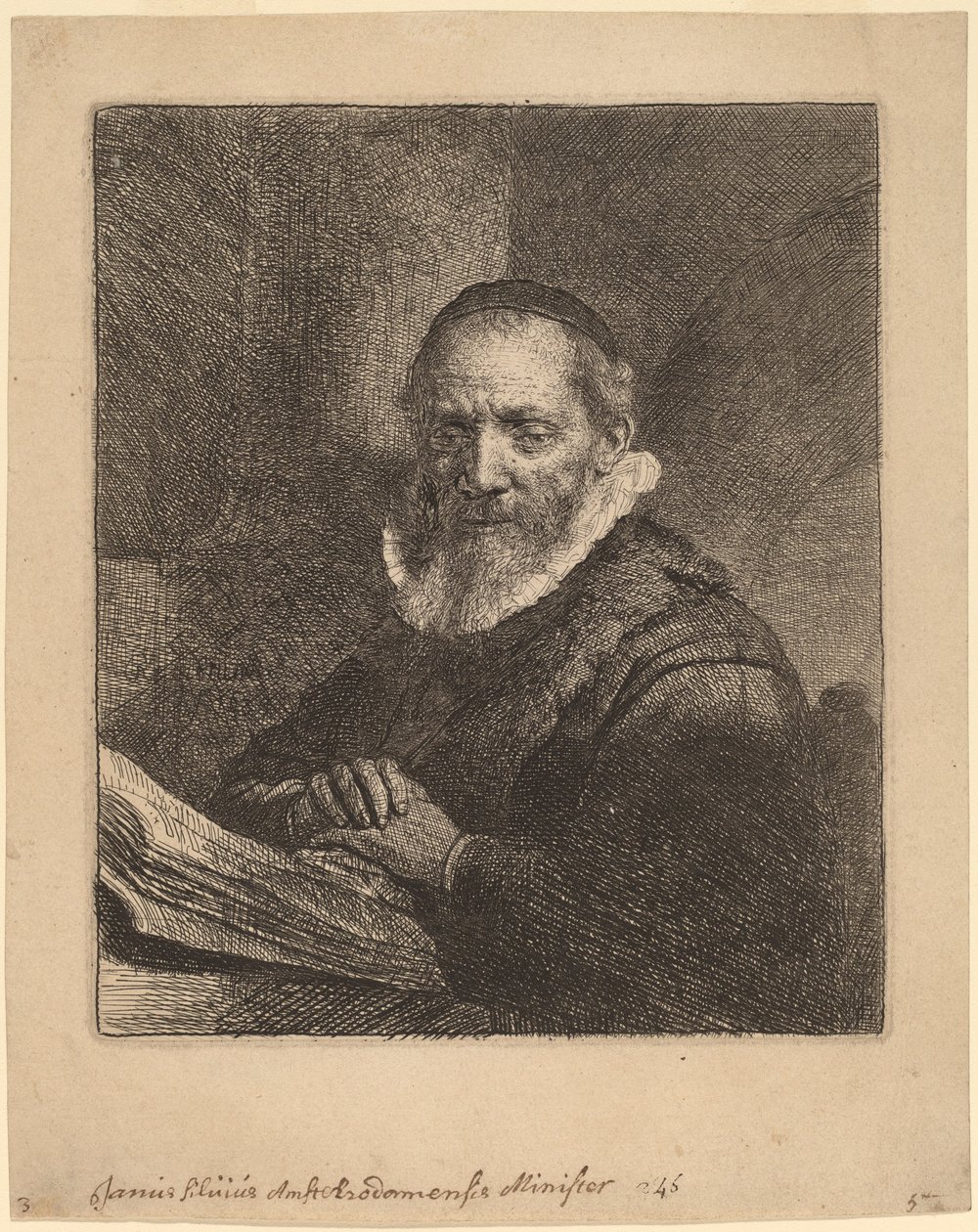 Jan Cornelisz. Sylvius od Rembrandt van Rijn