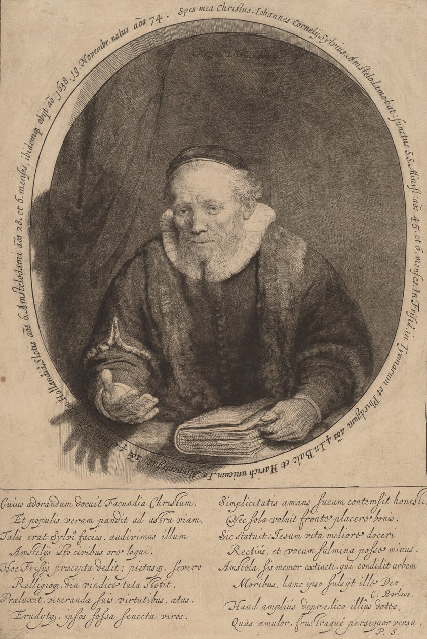Jan Cornelisz. Sylvius, 1646. od Rembrandt van Rijn
