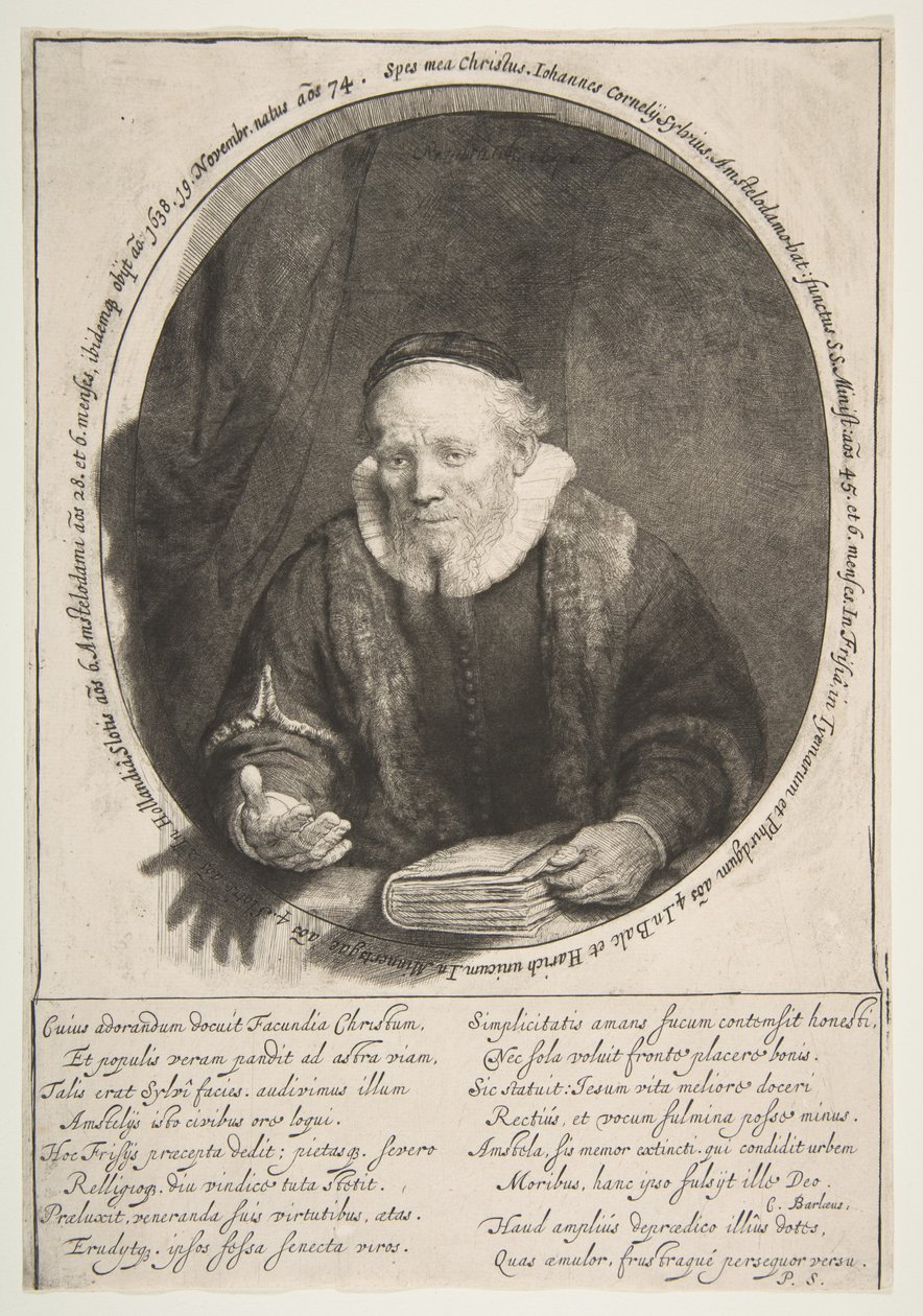Jan Cornelisz. Sylvius, kazatel, 1646. od Rembrandt van Rijn