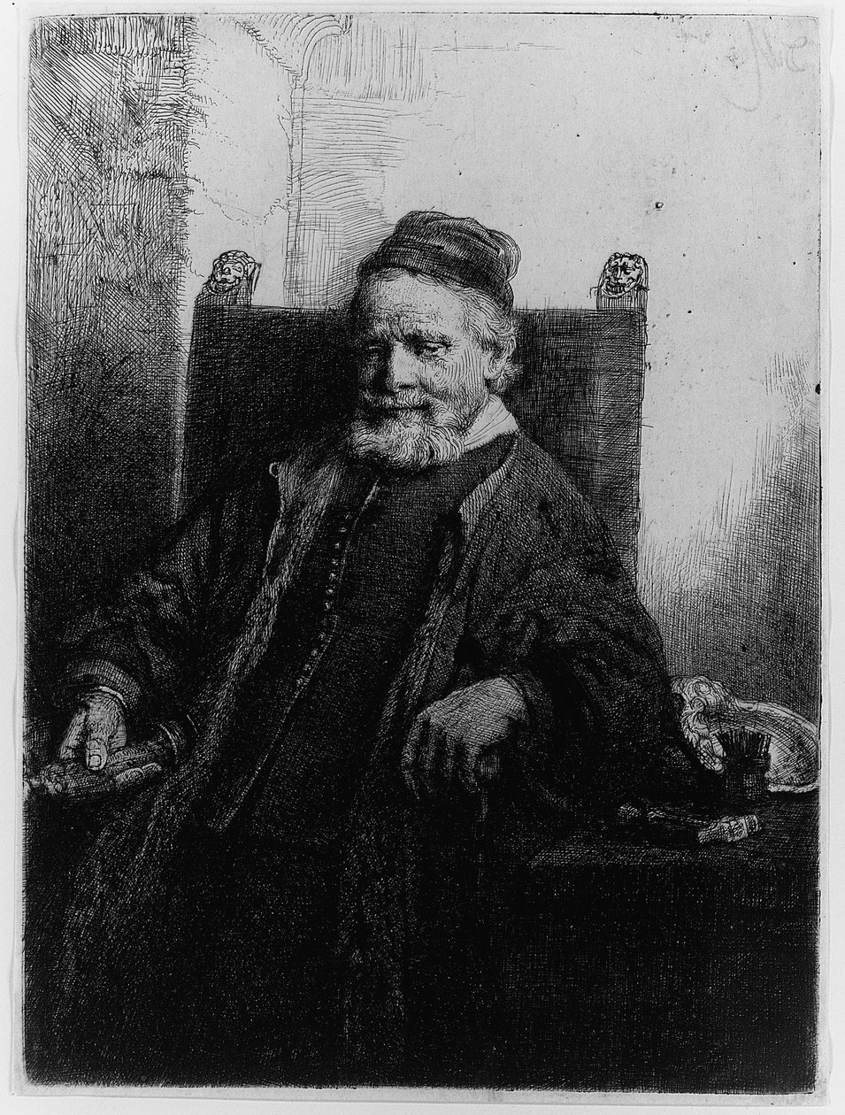 John Lutma, zlatník, 1656 od Rembrandt van Rijn