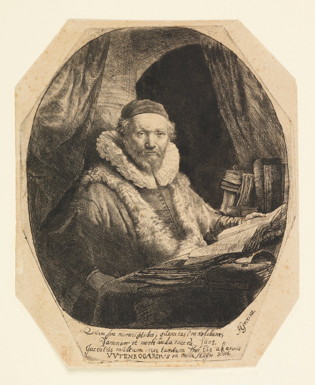 Jan Uytenbogaert (1557–1644), kazatel Remonstrantů od Rembrandt van Rijn
