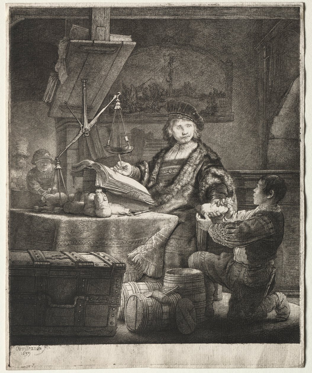 Jan Uytenbogaert, 1639. od Rembrandt van Rijn