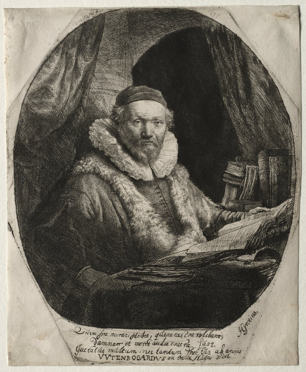 Jan Uytenbogaert, kazatel Remonstrantů, 1635. od Rembrandt van Rijn