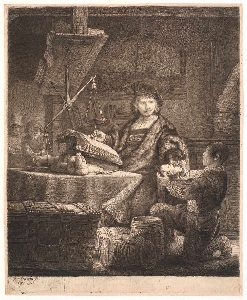 Jan Uytenbogaert, "Zlatá váha" od Rembrandt van Rijn