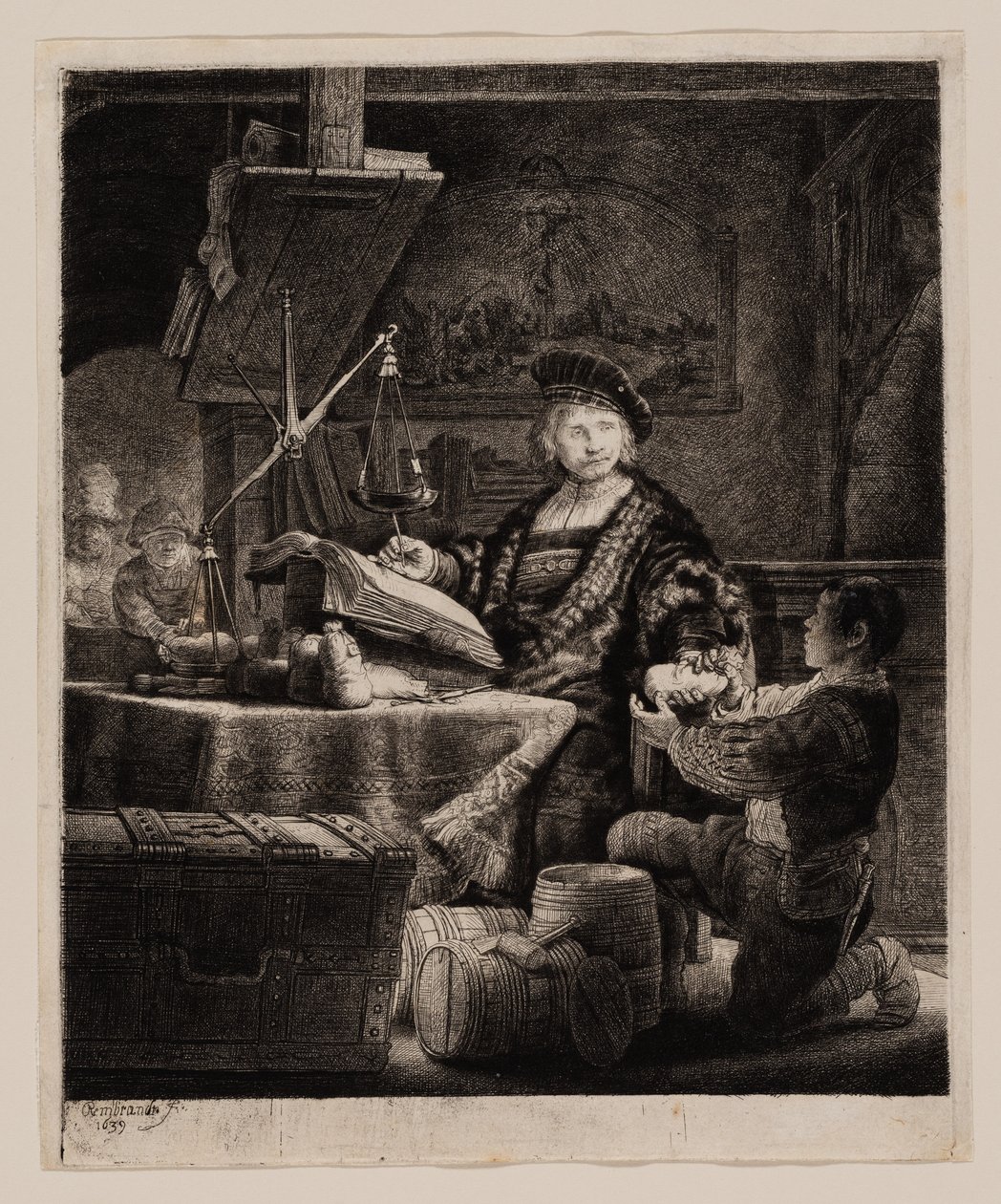 Jan Uytenbogaert, „Zlatá váha“ od Rembrandt van Rijn