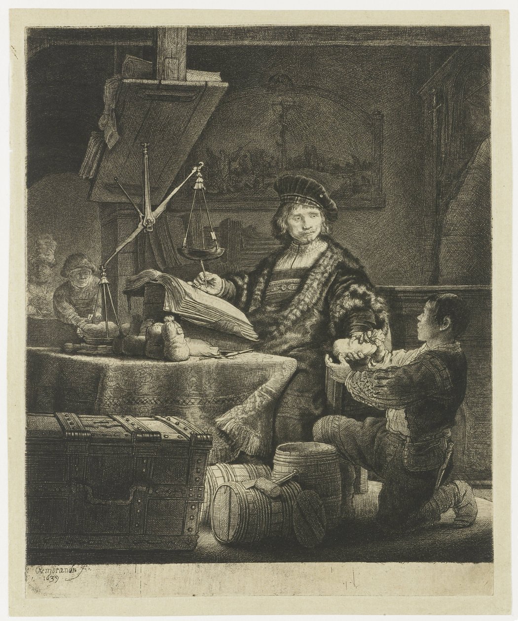 Jan Uytenbogaert, „zlatá váha“ od Rembrandt van Rijn