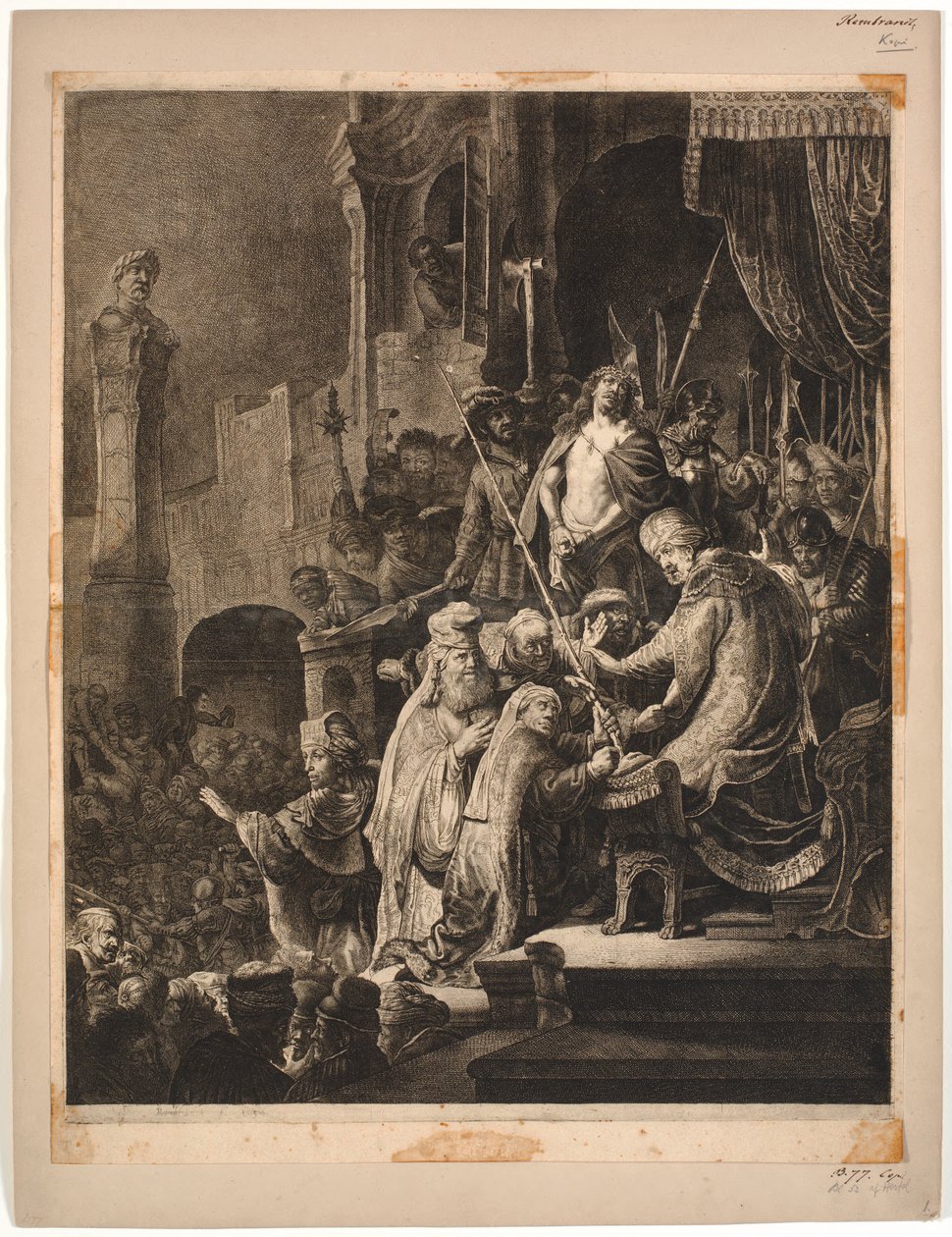 Ježíš před Pilátem od Rembrandt van Rijn
