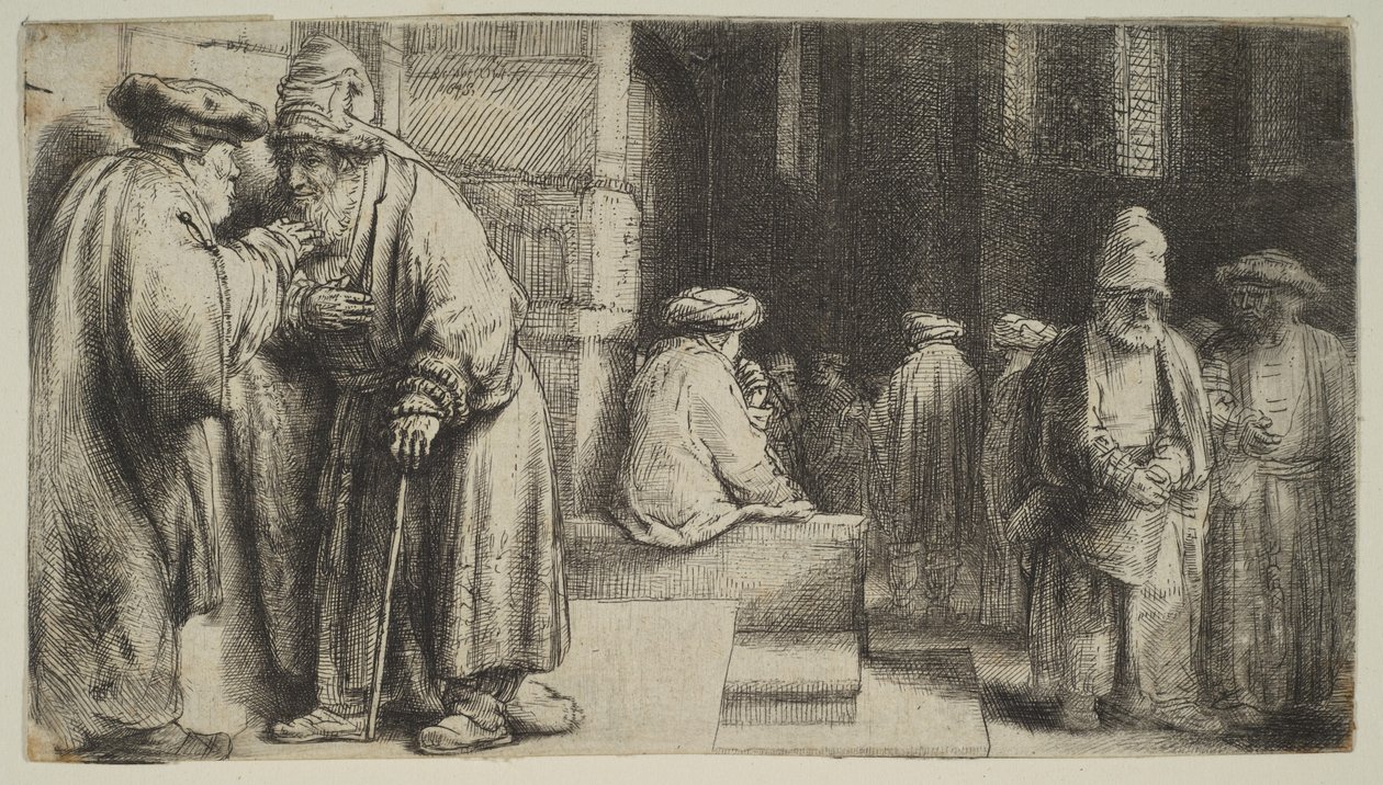 Židé v synagoze, 1648. od Rembrandt van Rijn