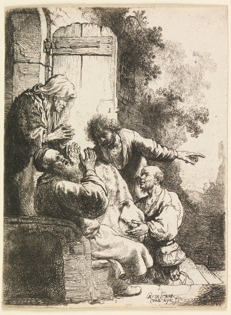 Josefův kabát přinesl Jacobovi od Rembrandt van Rijn