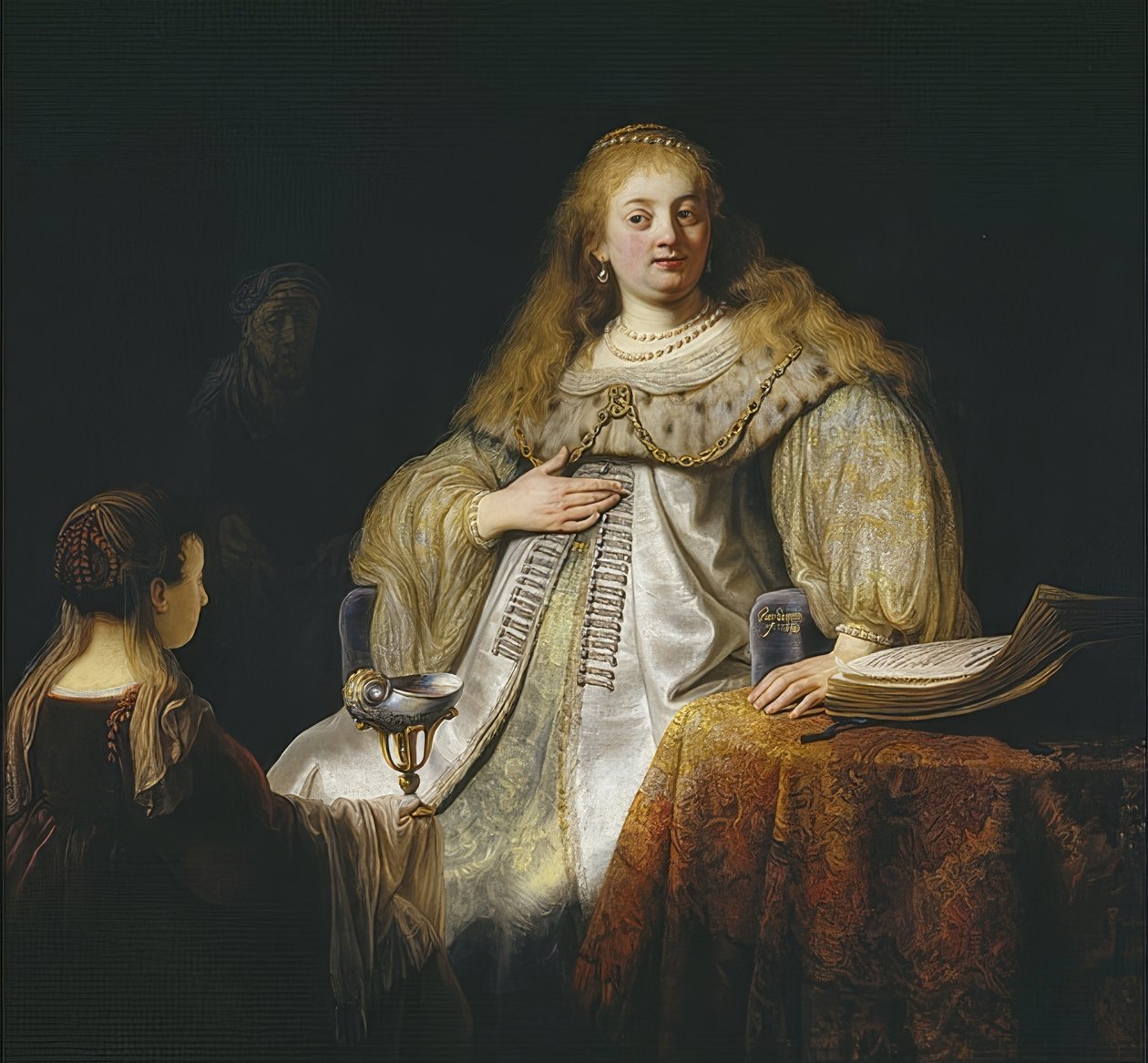 Judith am Bankett des Holofernes. 1634 od Rembrandt van Rijn