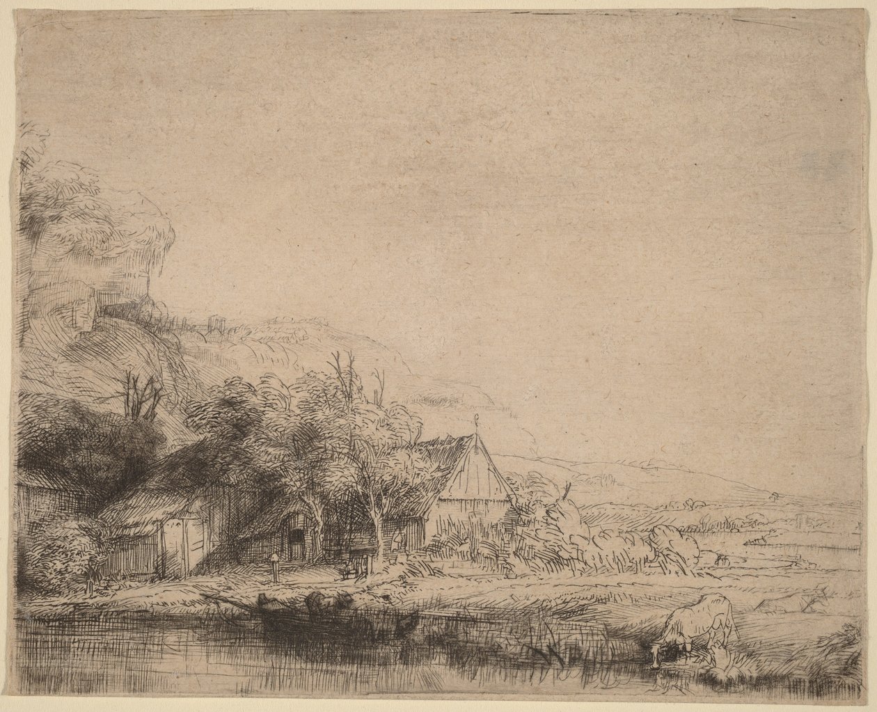 Krajina s krávou od Rembrandt van Rijn