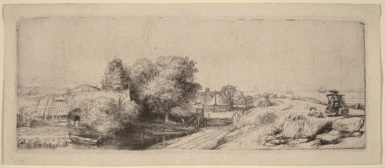 Krajina s mlékařem od Rembrandt van Rijn