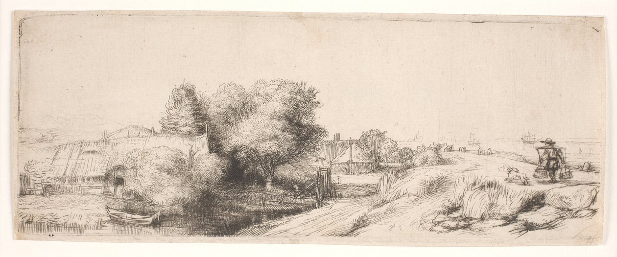 Krajina s mlékařem od Rembrandt van Rijn