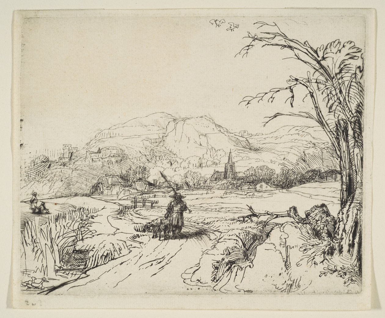 Krajina s ovčákem a psem, ca. 1653. od Rembrandt van Rijn