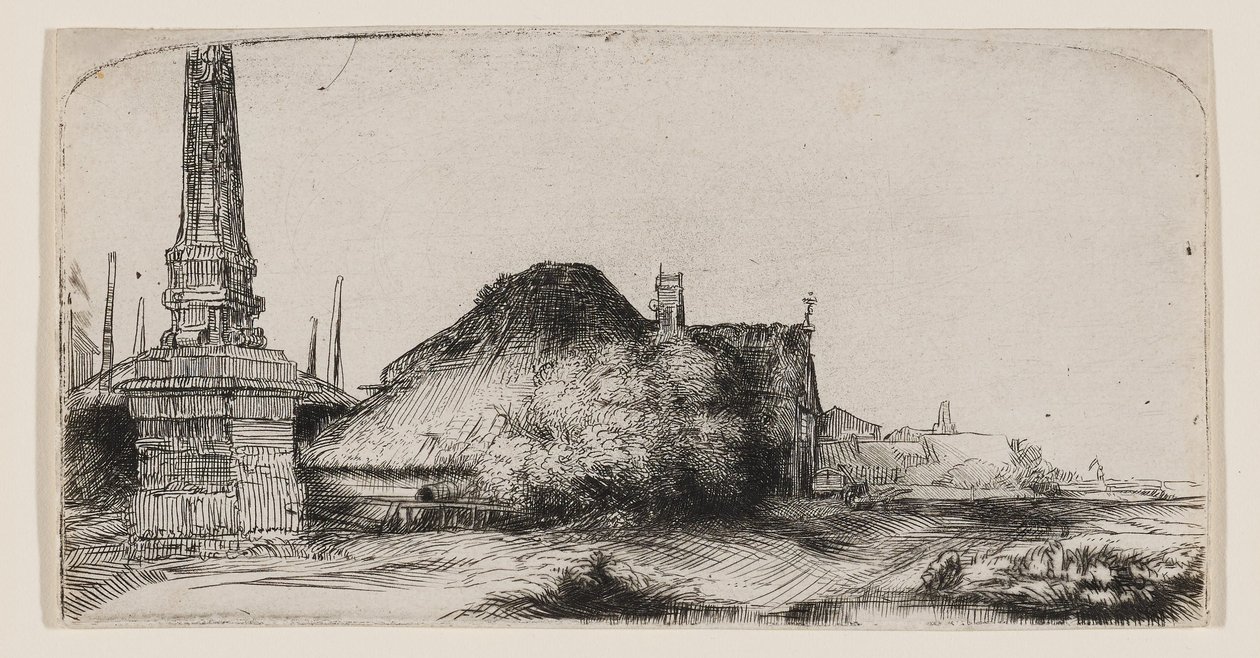 Krajina s obeliskem od Rembrandt van Rijn