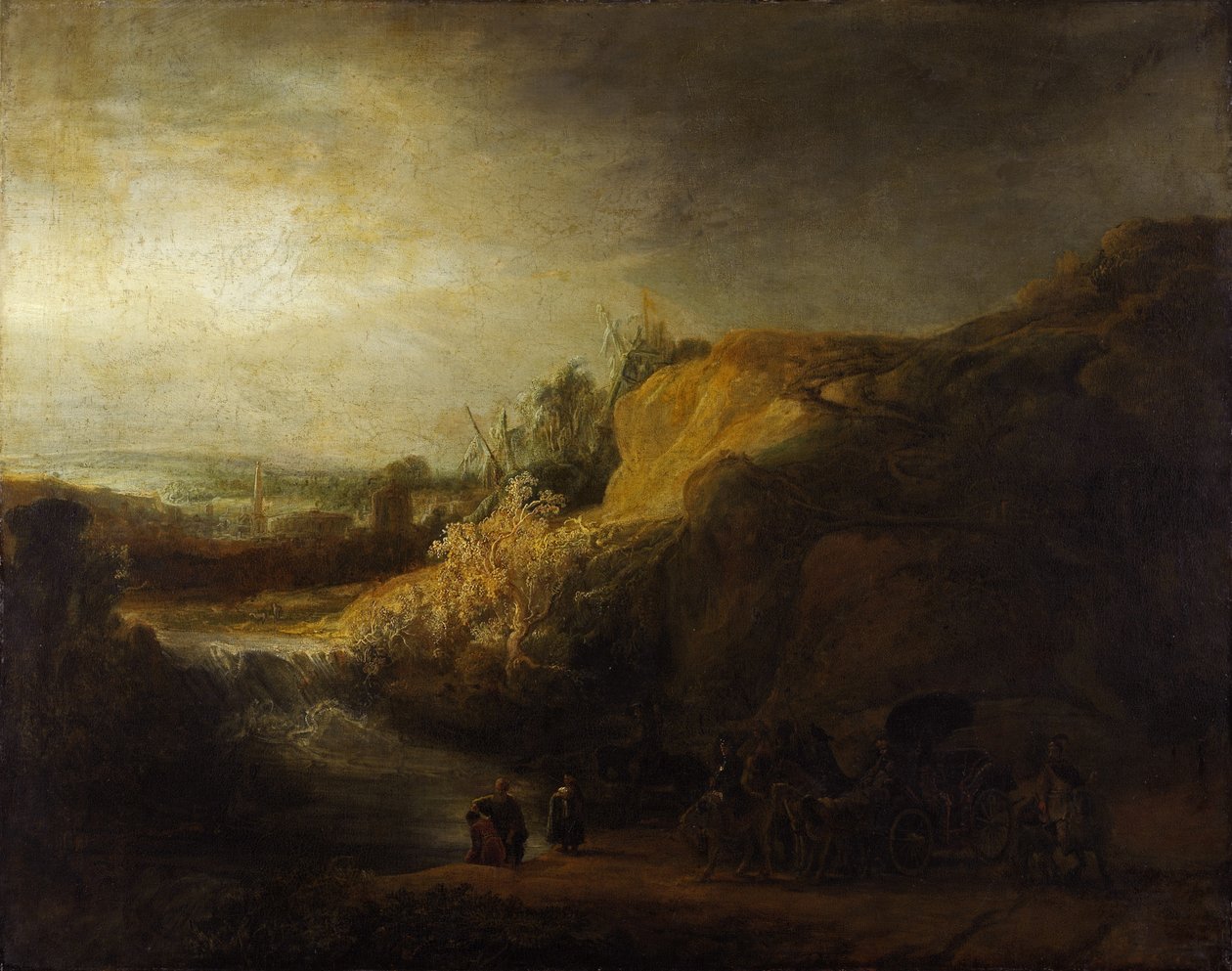 Krajina se křtem Eunucha od Rembrandt van Rijn