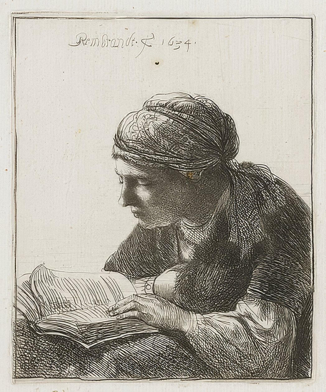 Lesende. 1634 od Rembrandt van Rijn