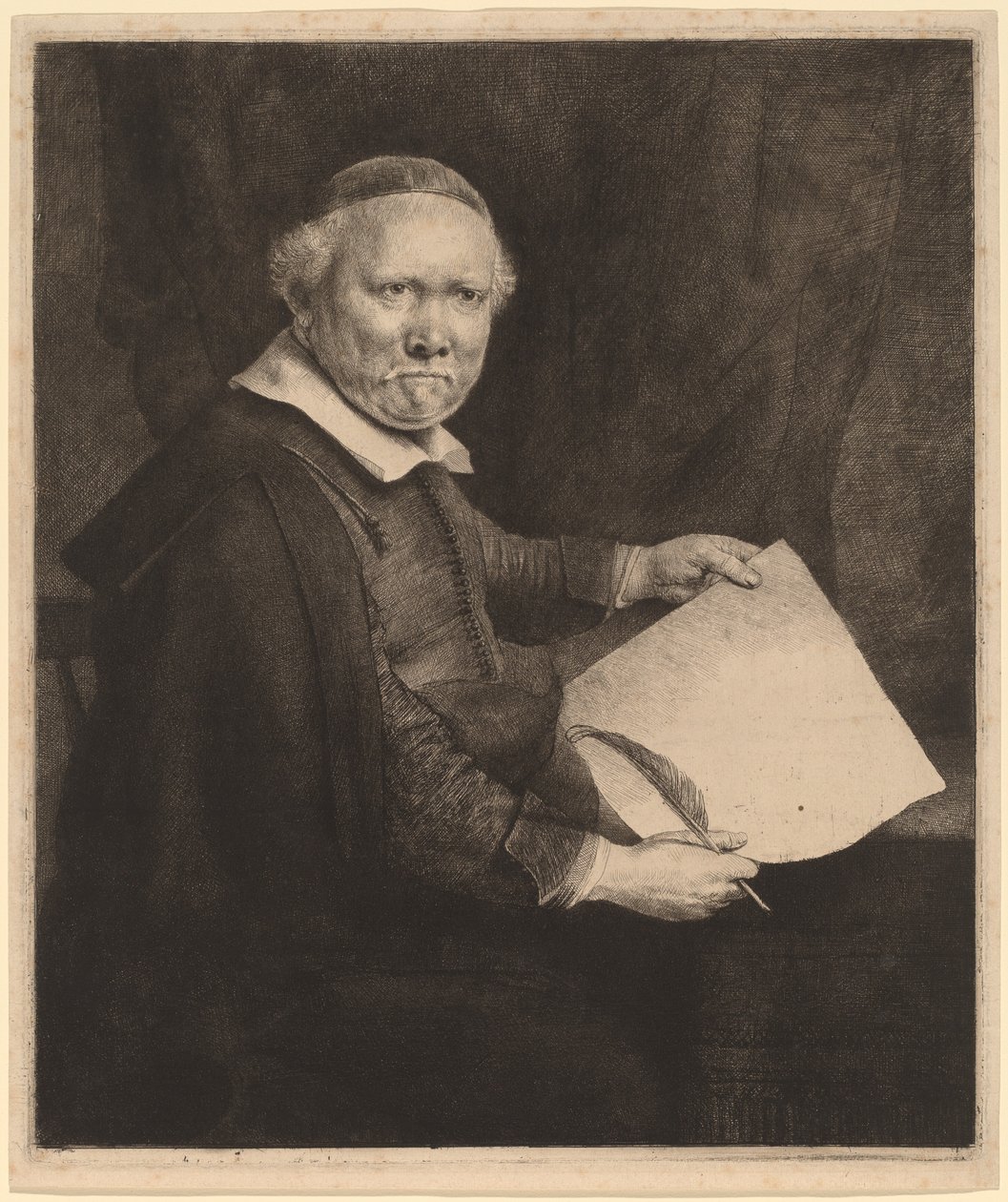 Lieven Willemsz van Coppenol: Větší talíř od Rembrandt van Rijn