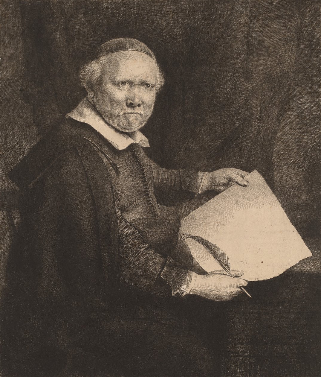Lieven Willemsz van Coppenol: Větší deska, 1658. od Rembrandt van Rijn