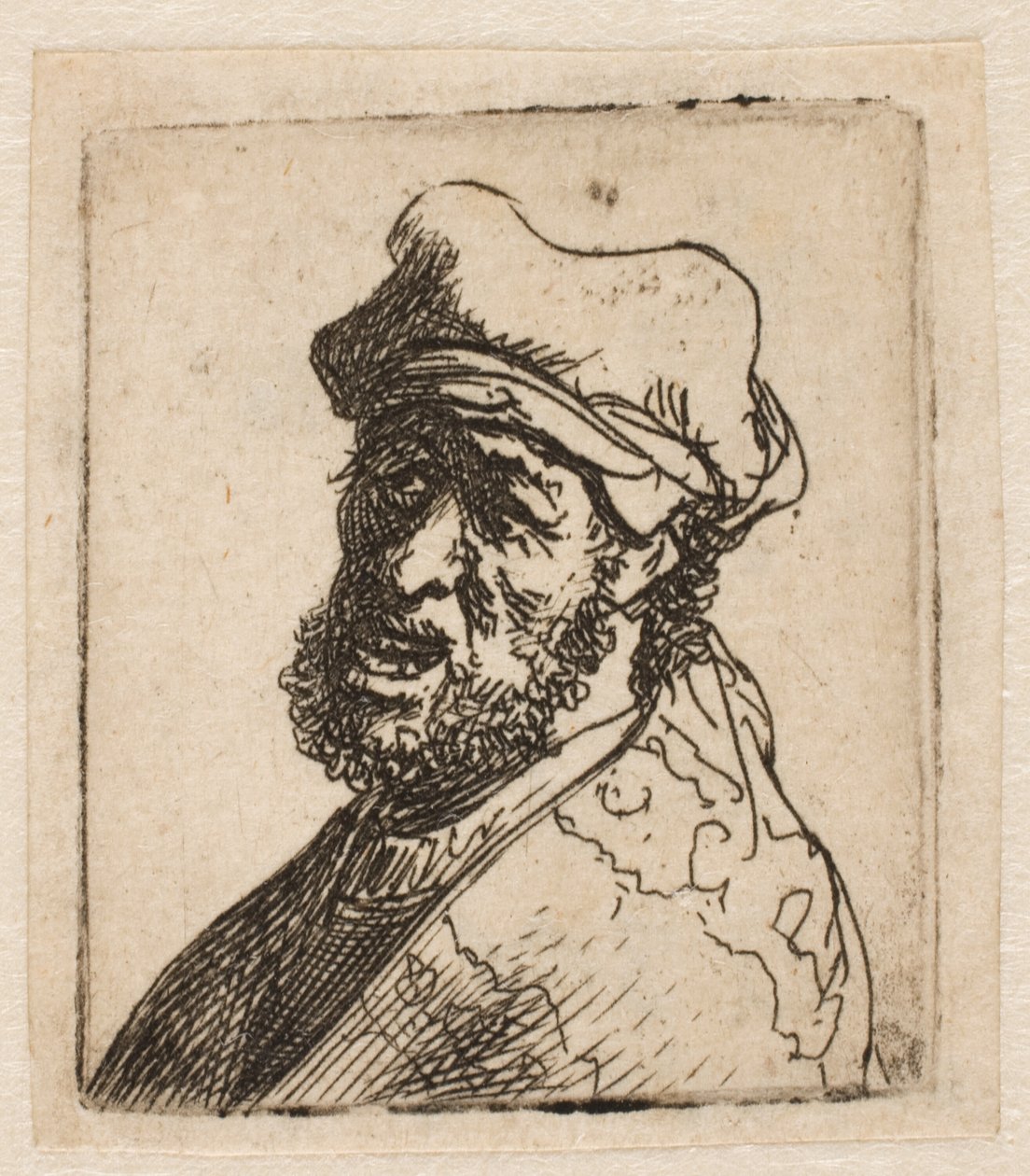 Křičící muž, zbývají tři čtvrtiny: busta od Rembrandt van Rijn