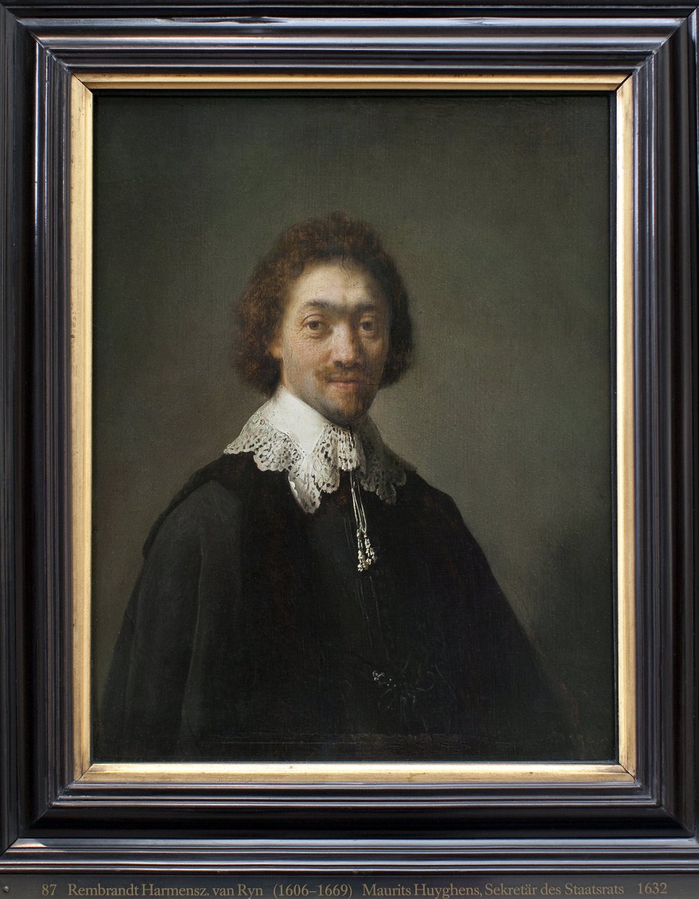 Maurits Huygens, ministr zahraničí v Lahaye (Nizozemsko). Obraz Harmensz van Rijn Rembrandt (1606-1669), olej na dřevě od Rembrandt van Rijn