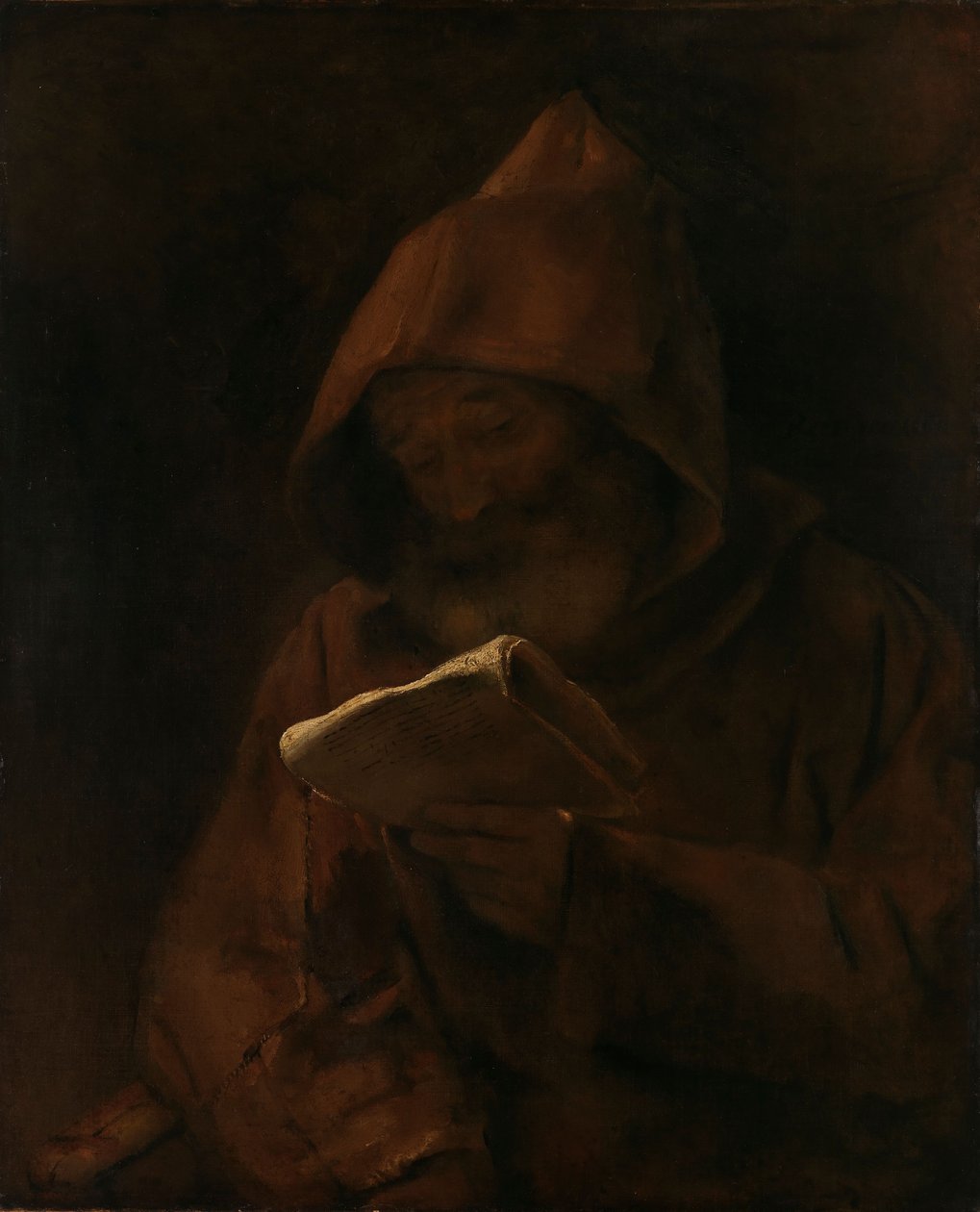 Čtoucí mnich od Rembrandt van Rijn