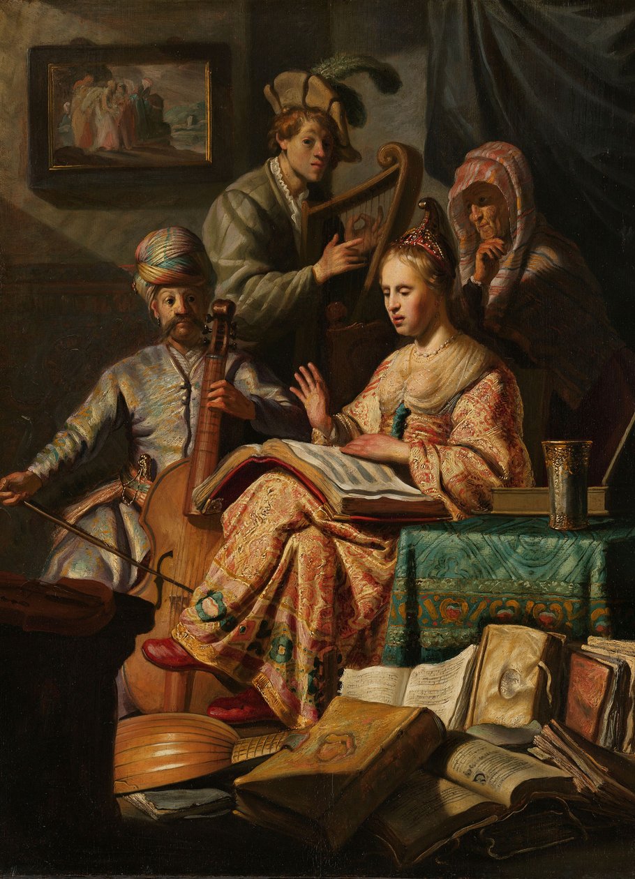 Hudební společnost, 1626 od Rembrandt van Rijn