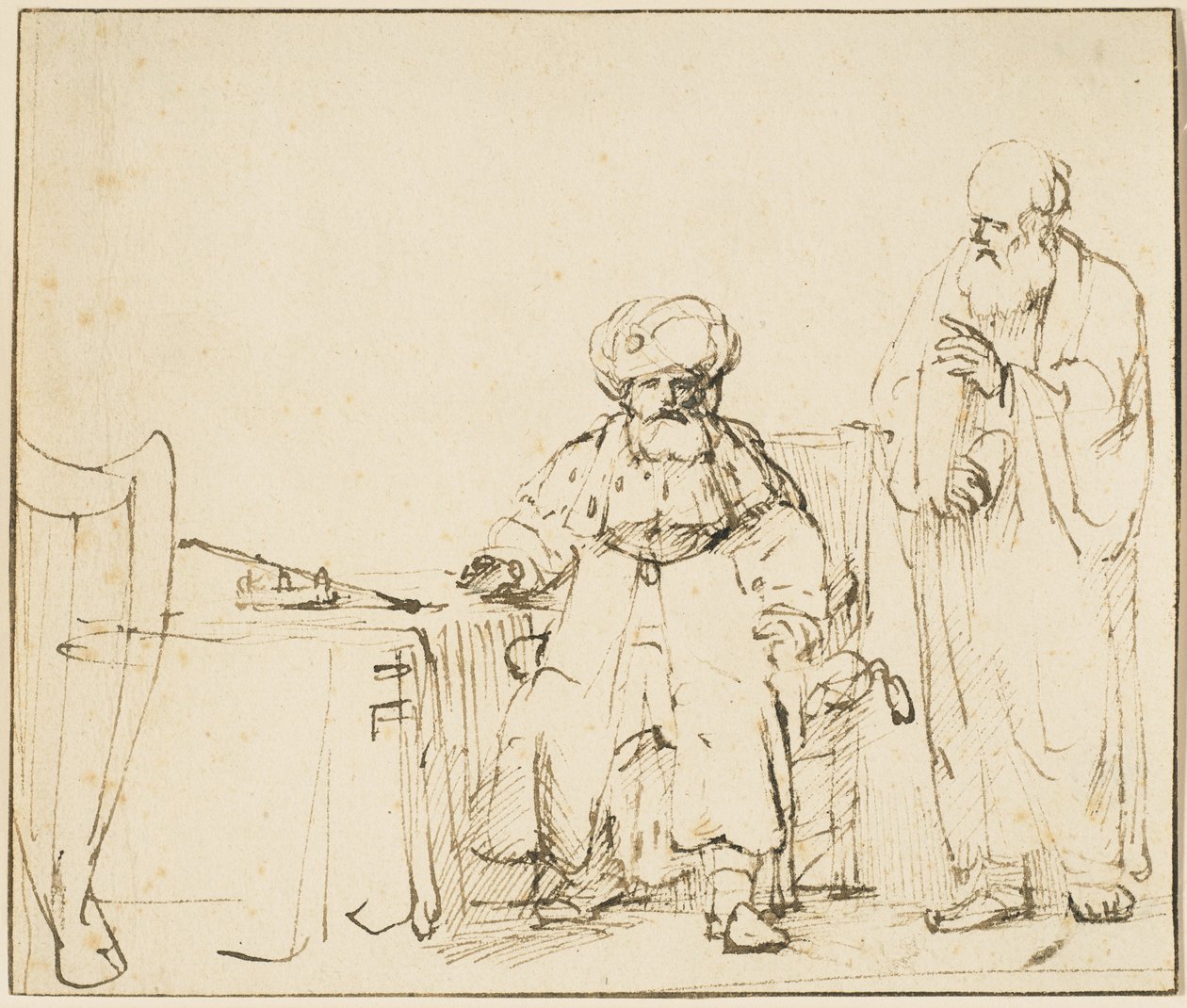 Nathan napomínající David, kolem 1652-53 od Rembrandt van Rijn