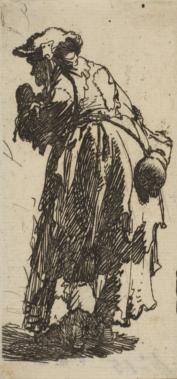 Stará žebračka s tykví, ca. 1629, ca. 1629. od Rembrandt van Rijn