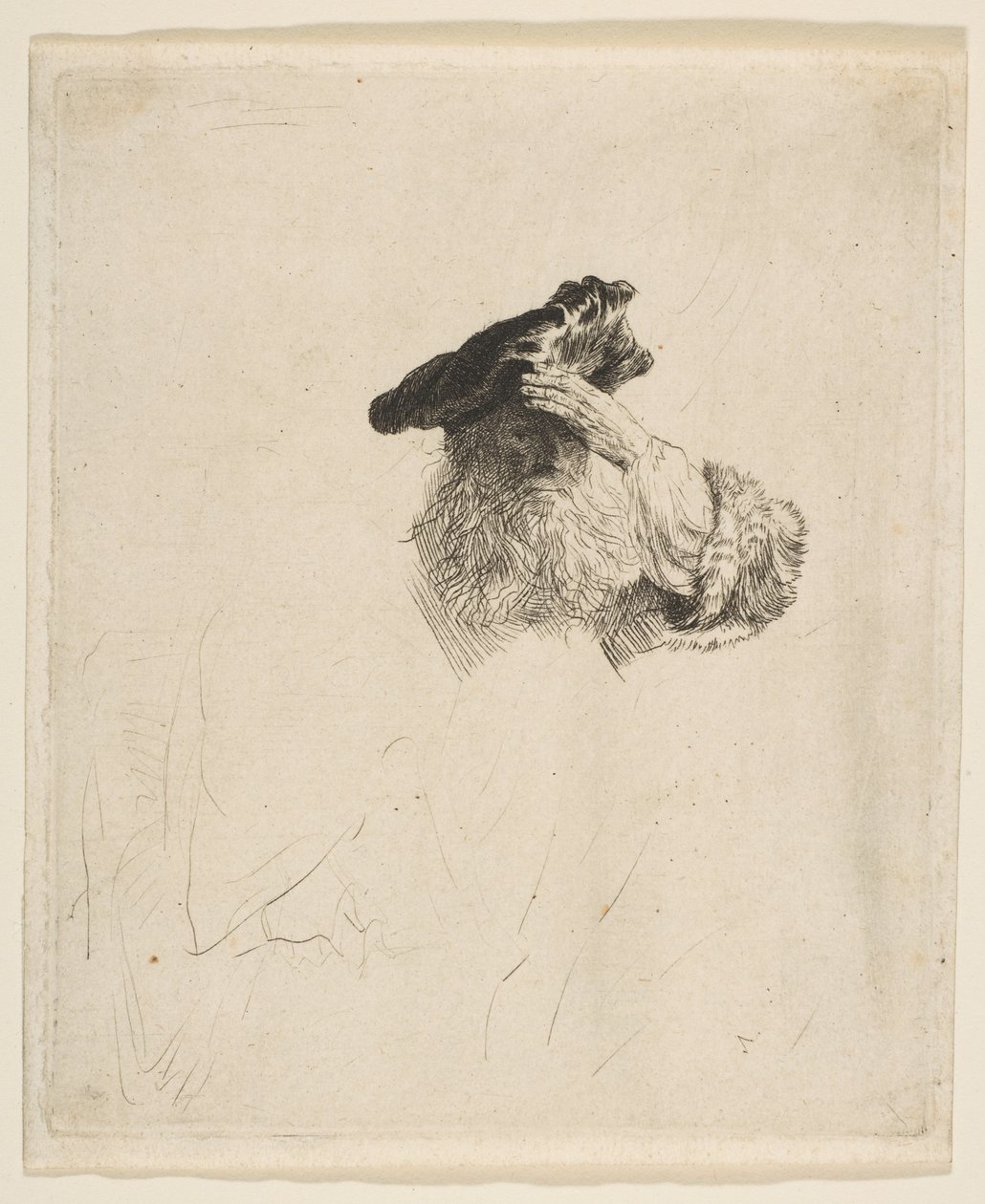 Starý muž stínící si oči rukou, ca. 1639. od Rembrandt van Rijn