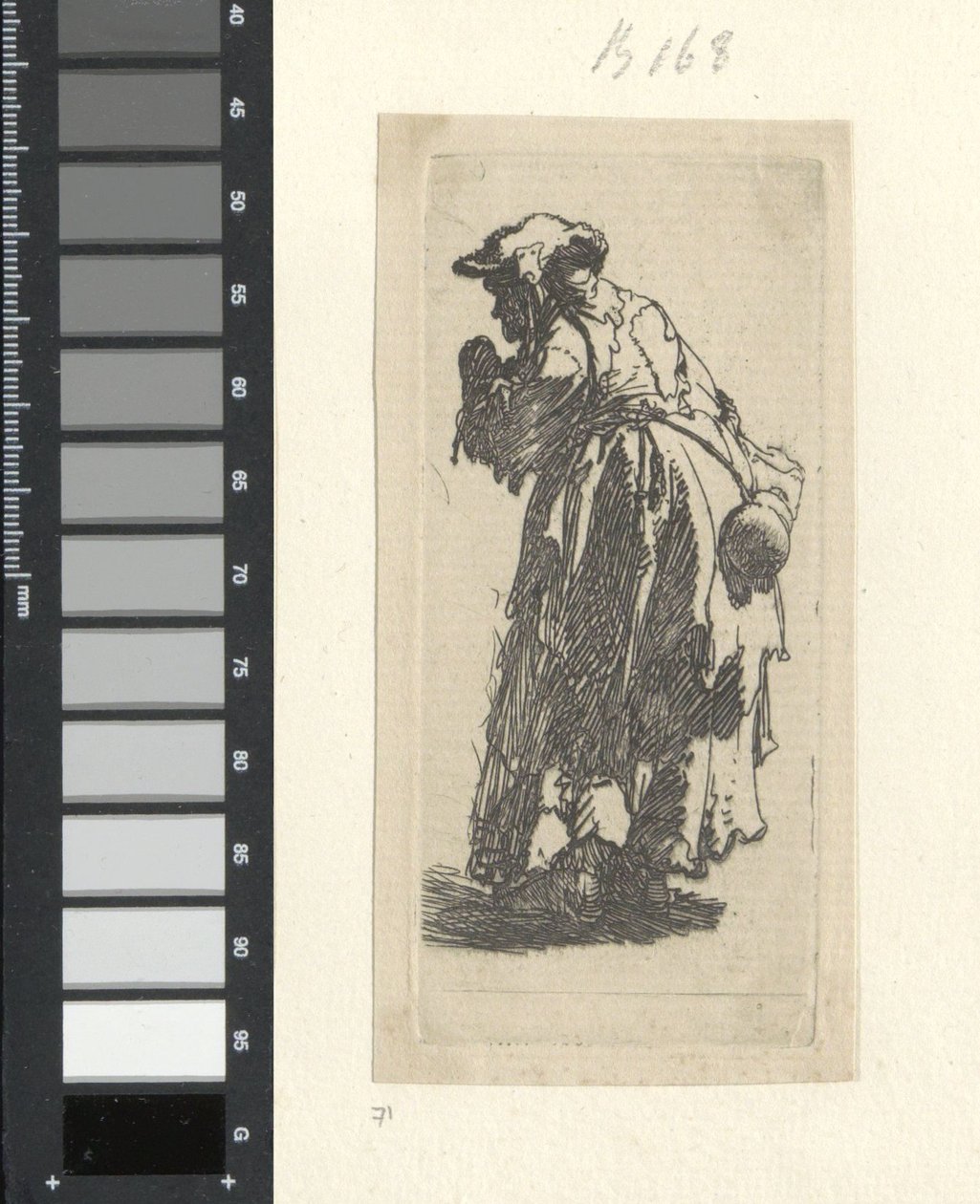 Oude bedelares potkal kalebas Kolekce osmdesáti pěti původních tisků (název série) od Rembrandt van Rijn