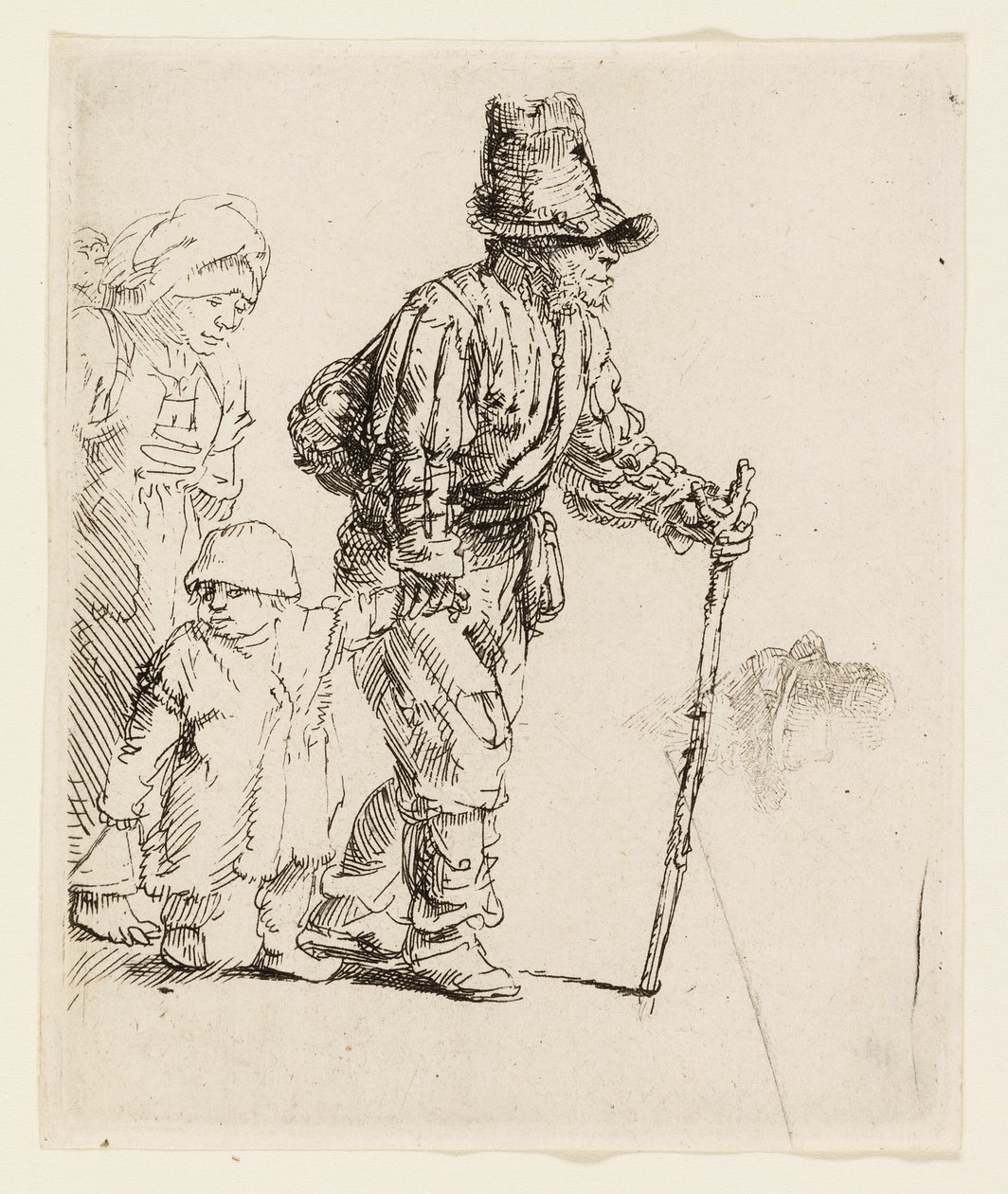 Selská rodina na trampu od Rembrandt van Rijn