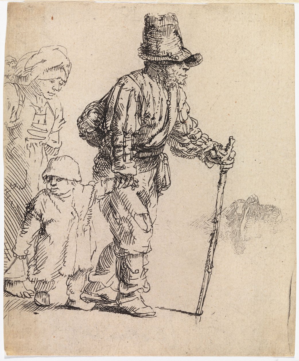 Rolnická rodina na toulkách od Rembrandt van Rijn