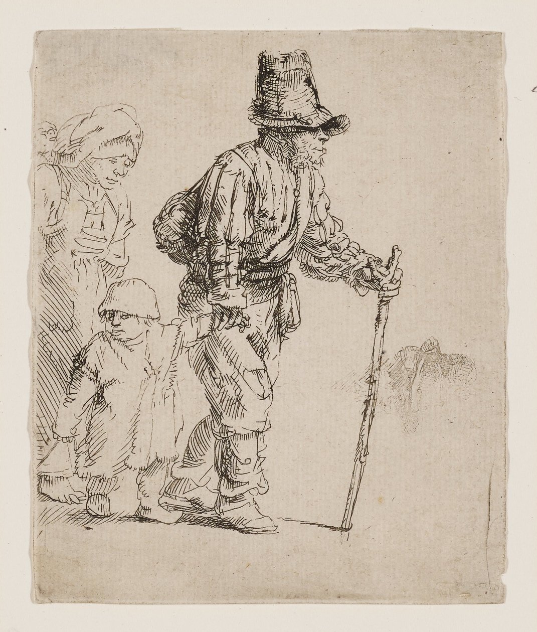 Rolnická rodina na toulkách od Rembrandt van Rijn
