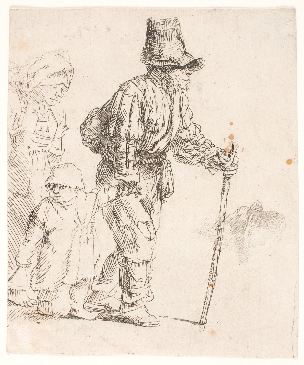 Rolnická rodina na toulkách od Rembrandt van Rijn