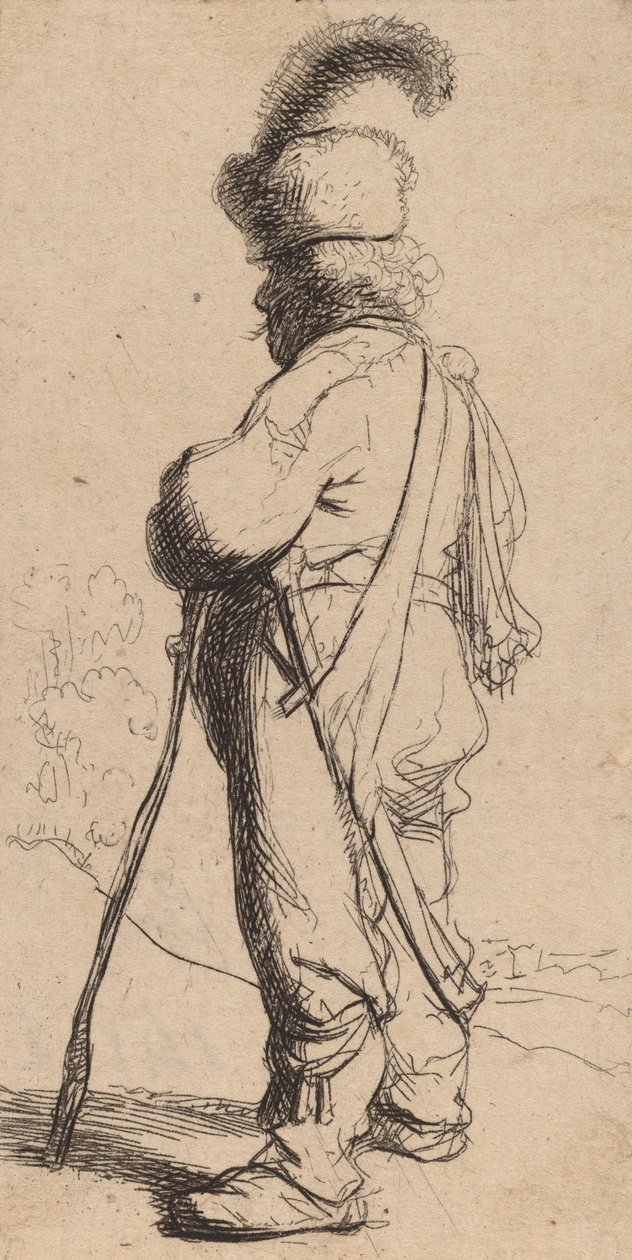 Polák opírající se o hůl, c. 1632. od Rembrandt van Rijn