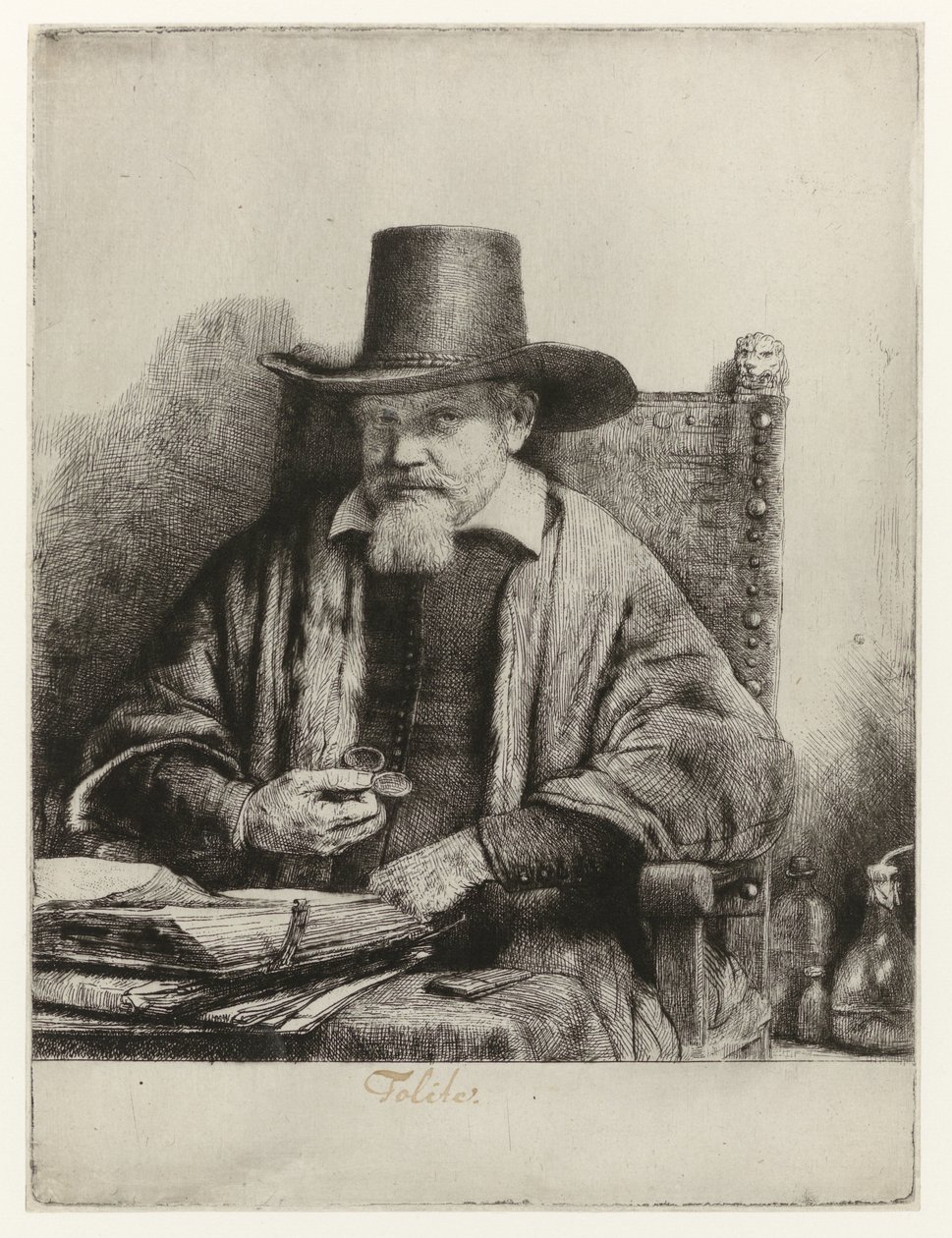 Portrét Arnolda Tholinxe Arnout Tholinx, inspektor od Rembrandt van Rijn