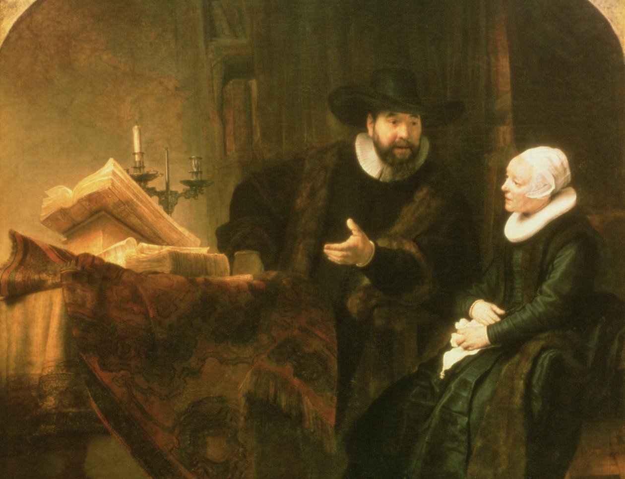 Portrét Cornelia Ansla a jeho ženy, 1641 od Rembrandt van Rijn