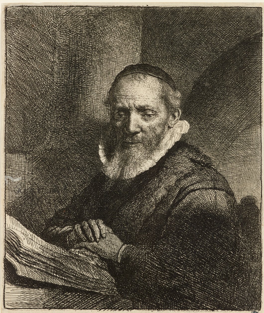 Portrét Jana Cornelise Sylvia, kazatele, 1633. od Rembrandt van Rijn