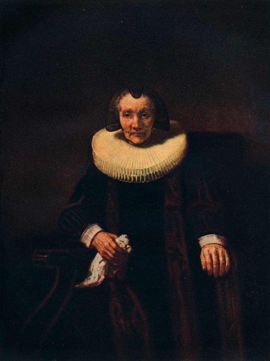Portrét Margarethy de Geer, manželky Jacoba Tripa, c1661 od Rembrandt van Rijn