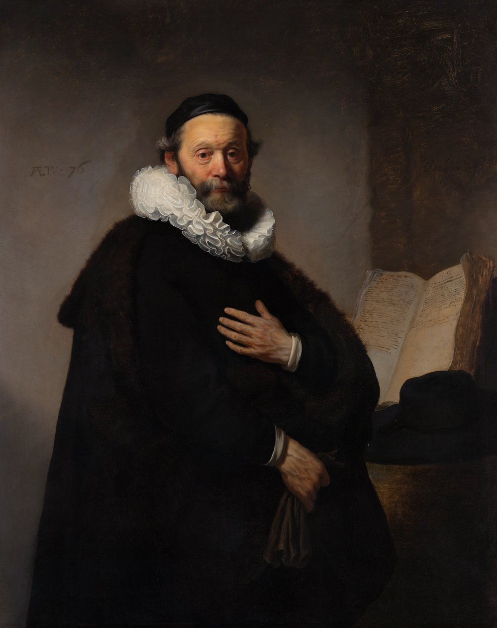 Portrét remonstrantského ministra Johannese Wtenbogaerta, 1633 od Rembrandt van Rijn