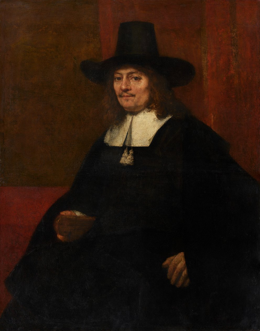 Portrét muže ve vysokém klobouku od Rembrandt van Rijn