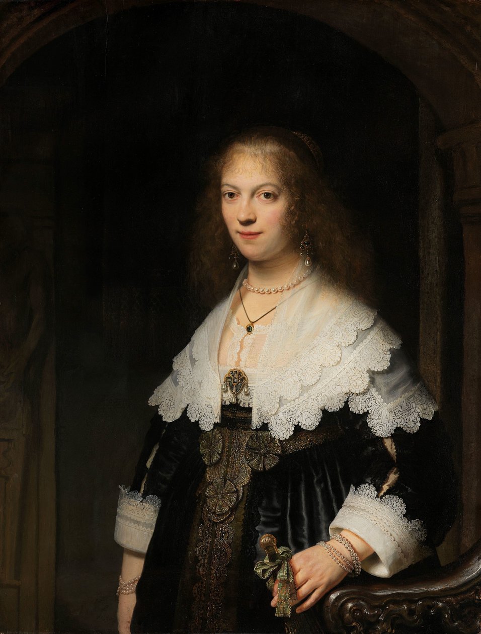 Portrét ženy, možná Maria Trip Portrét ženy, možná Maria Trip od Rembrandt van Rijn