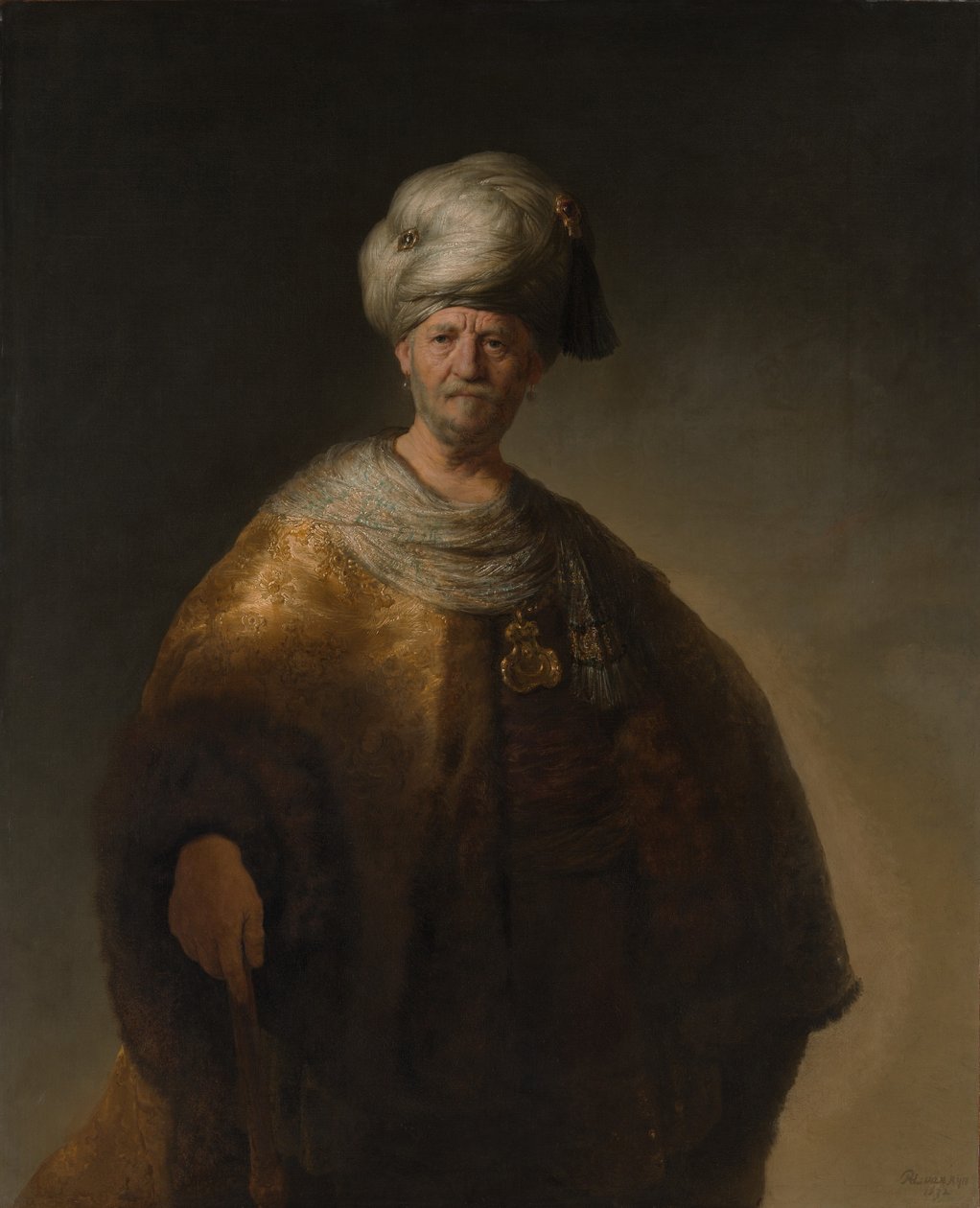 Portrét orientálního muže, Vznešený Slovan, 1632 od Rembrandt van Rijn
