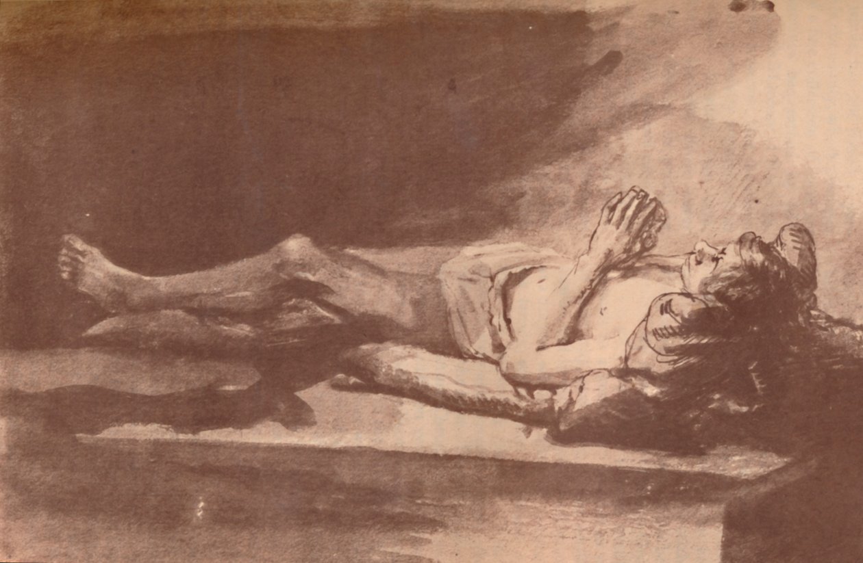 Rembrandt - Studie ležícího modelu, 1903 od Rembrandt van Rijn