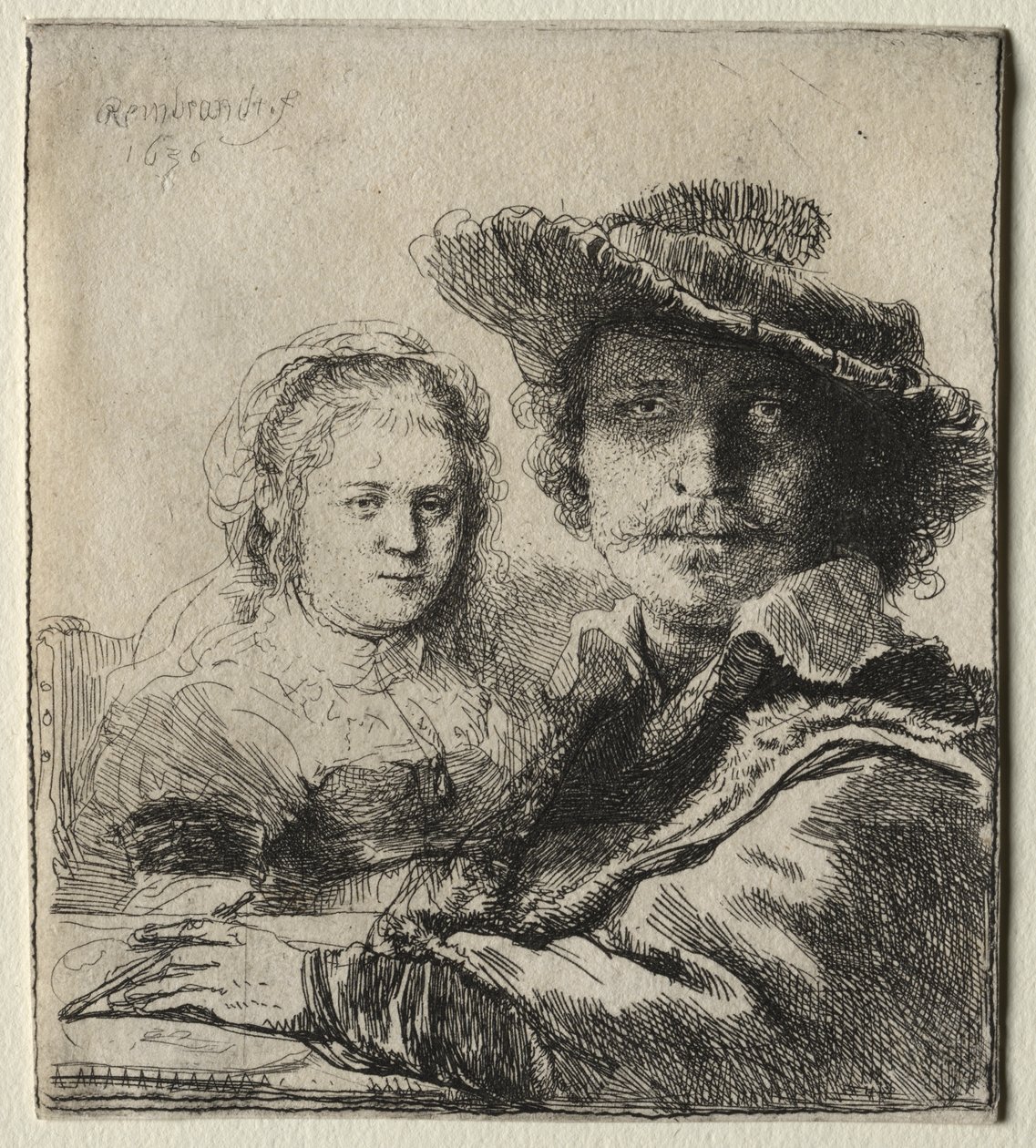 Rembrandt a jeho manželka Saskia od Rembrandt van Rijn