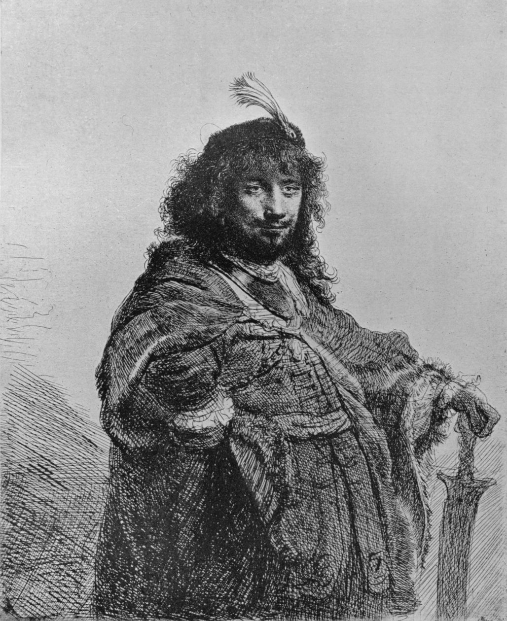 Rembrandt se šavlí, 1634 od Rembrandt van Rijn
