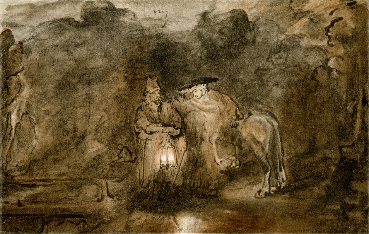 Odpočinek na útěku do Egypta od Rembrandt van Rijn